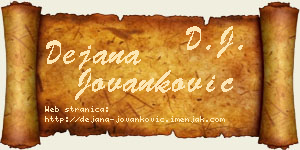 Dejana Jovanković vizit kartica